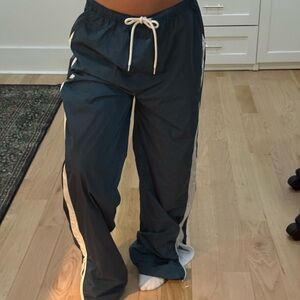 PacSun Green and White Parachute Pants